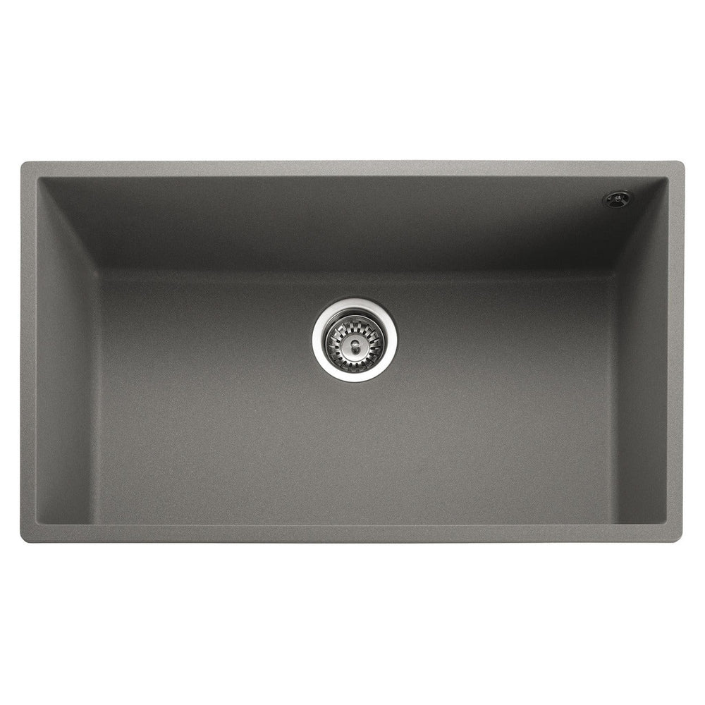 Rangemaster Oridian Inset Mount Concrete Single Bowl Kitchen Sink For 800mm Cabinet in Granite 57901181