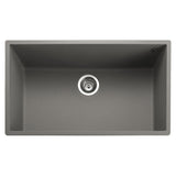Rangemaster Oridian Inset Mount Concrete Single Bowl Kitchen Sink For 800mm Cabinet in Granite 57901181