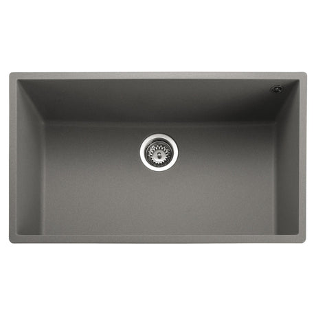 Rangemaster Oridian Inset Mount Concrete Single Bowl Kitchen Sink For 800mm Cabinet in Granite 57901181