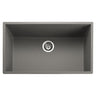 Rangemaster Oridian Inset Mount Concrete Single Bowl Kitchen Sink For 800mm Cabinet in Granite 57901181