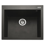 Rangemaster Oridian Inset Mount Single Kitchen Sink For 600mm Cabinet in Granite Charcoal 57901021
 