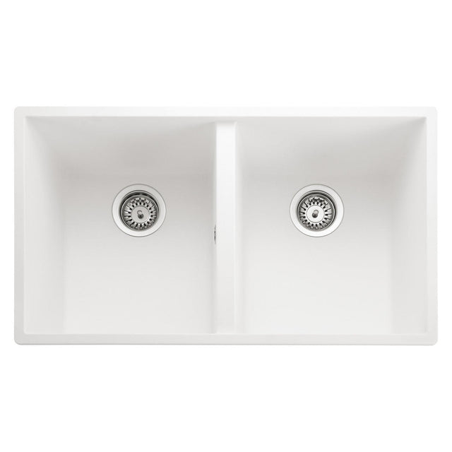 Rangemaster Oridian Undermount Arctic whiteBowl Kitchen Sink For 800mm Cabinet in Granite 57901791