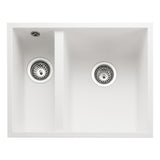 Rangemaster Oridian Undermount Arctic white One and Half Bowl Kitchen Sink For 600mm Cabinet in Granite 57901771