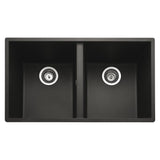 Rangemaster Oridian Undermount Charcoal Double Bowl Kitchen Sink For 800mm Cabinet in Granite 57901091