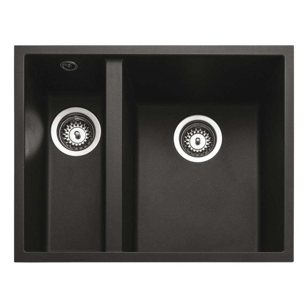 Rangemaster Oridian Undermount Charcoal One and Half Bowl Kitchen Sink For 600mm Cabinet in Granite 57901071
