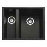Rangemaster Oridian Undermount Charcoal One and Half Bowl Kitchen Sink For 600mm Cabinet in Granite 57901071