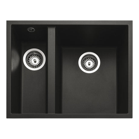 Rangemaster Oridian Undermount Charcoal One and Half Bowl Kitchen Sink For 600mm Cabinet in Granite 57901071