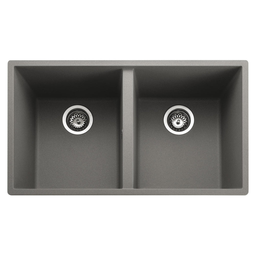 Rangemaster Oridian Undermount ConcreteDouble Bowl Kitchen Sink For 800mm Cabinet in Granite 57901191