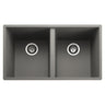 Rangemaster Oridian Undermount ConcreteDouble Bowl Kitchen Sink For 800mm Cabinet in Granite 57901191