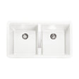Rangemaster Paragon Undermount Double Bowl  Kitchen Sink For 900mm Cabinet in Granite Crystal White 56557701