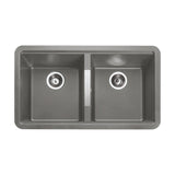 Rangemaster Paragon Undermount Double Bowl  Kitchen Sink For 900mm Cabinet in Granite Dove Grey 56557501