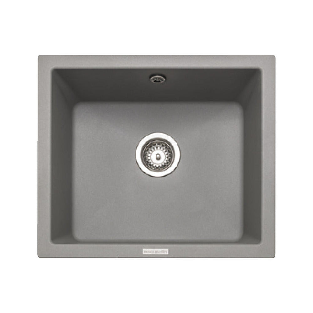 Rangemaster Paragon Undermount Dove Grey Single Bowl Kitchen Sink For 600mm Cabinet in Granite 56557521
