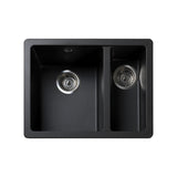 Rangemaster Paragon Undermount One and Half Kitchen Sink For 600mm Cabinet in Granite Ash Black 56558561