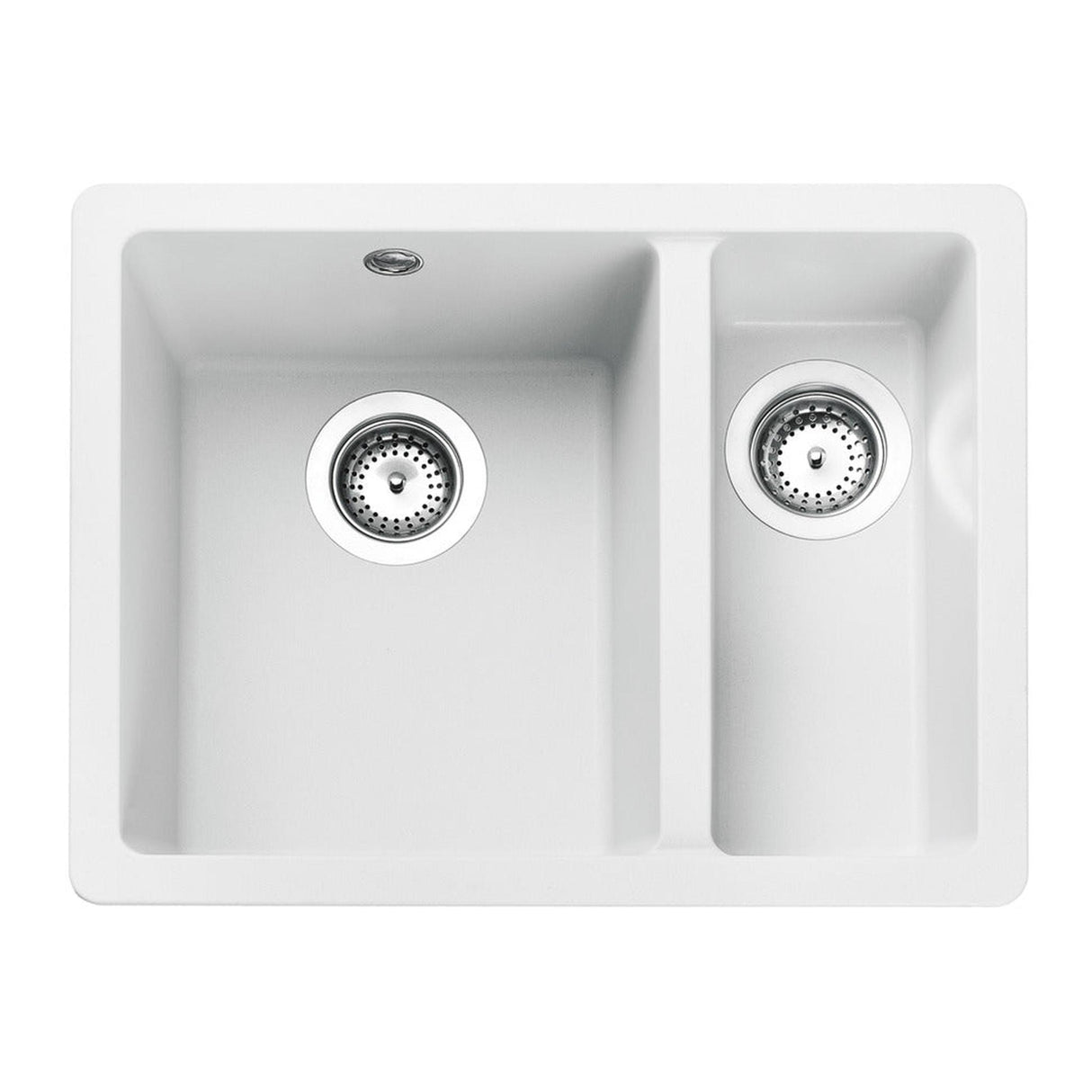 Rangemaster Paragon Undermount One and Half Kitchen Sink For 600mm Cabinet in Granite Crystal White 56558761