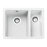 Rangemaster Paragon Undermount One and Half Kitchen Sink For 600mm Cabinet in Granite Crystal White 56558761