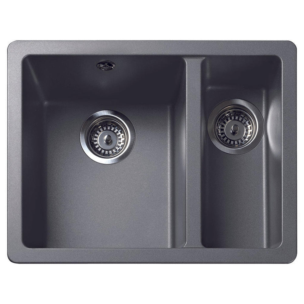 Rangemaster Paragon Undermount One and Half Kitchen Sink For 600mm Cabinet in Granite Dove Grey  56558861