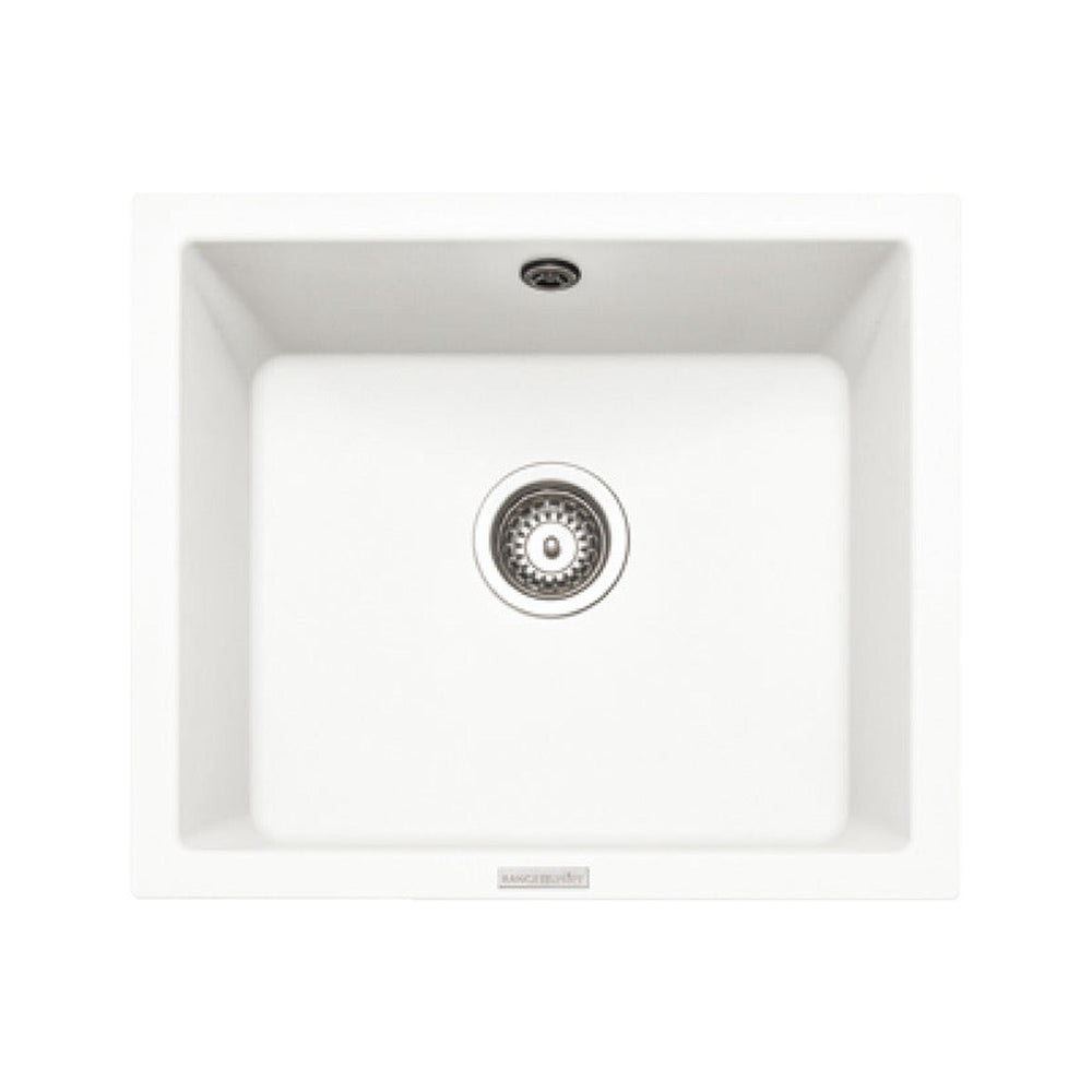 Rangemaster Paragon Undermount White Single Bowl Kitchen Sink For 600mm Cabinet in Granite 56557721