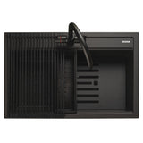 Rangemaster Prato Inset Mount Charcoal Single Bowl Kitchen Sink For 800mm Cabinet in Granite 57902011