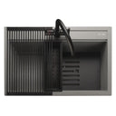 Rangemaster Prato Inset Mount Concrete Single Bowl Kitchen Sink For 800mm Cabinet in Granite 57902011