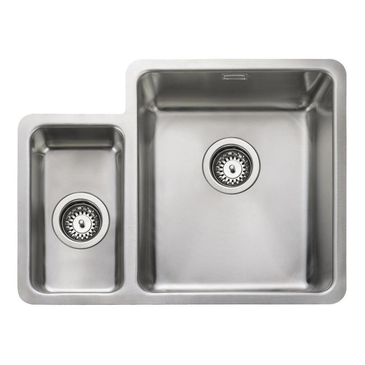 Rangemaster Quad Undermount Inset Mount Left One and Half Bowl Kitchen Sink For 600mm Cabinet in Stainless Steel 56560450