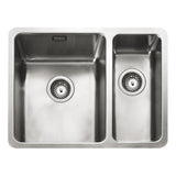 Rangemaster Quad Undermount Inset Mount One and Half Bowl Kitchen Sink For 600mm Cabinet in Stainless Steel 56560465