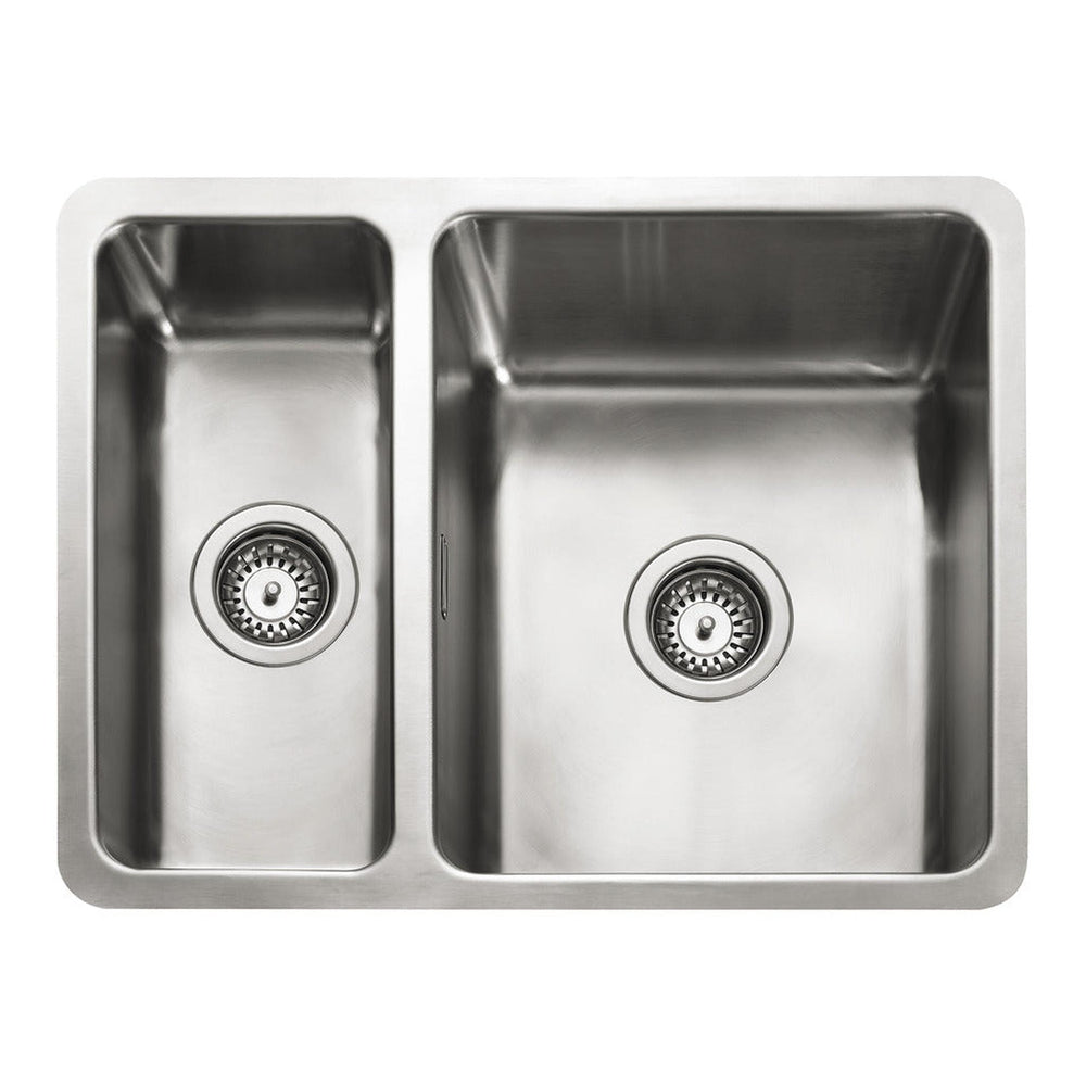 Rangemaster Quad Undermount Inset Mount One and Half Bowl Kitchen Sink For 800mm Cabinet in Stainless Steel