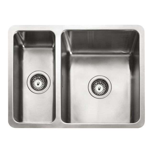 Rangemaster Quad Undermount Inset Mount One and Half Bowl Kitchen Sink For 800mm Cabinet in Stainless Steel 56560471