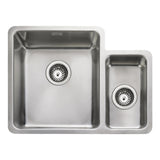 Rangemaster Quad Undermount Inset Mount Right One and Half Bowl Kitchen Sink For 600mm Cabinet in Stainless Steel 56560455
