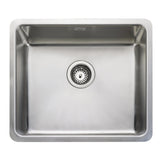 Rangemaster Quad Undermount Inset Mount Single Bowl Kitchen Sink For 600mm Cabinet in Stainless Steel Brushed 56560441