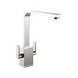 Rangemaster Quadrant Contemporary Mixer Tap With Dual Lever in  Stainless Steel Brushed 56953460