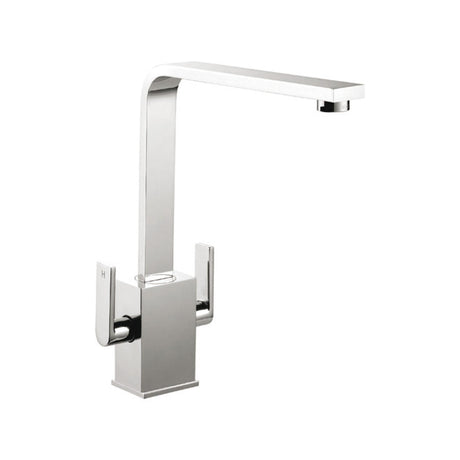 Rangemaster Quadrant Contemporary Mixer Tap With Dual Lever in  Stainless Steel Brushed 56953460
