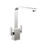 Rangemaster Quadrant Contemporary Mixer Tap With Dual Lever in  Stainless Steel Brushed 56953460