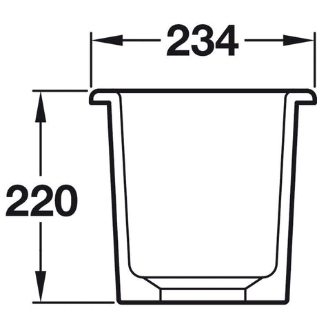 Rangemaster Rustique Inset Mount Half Bowl Kitchen Sink For 300mm Cabinet in Ceramic 56557760 Dimensions