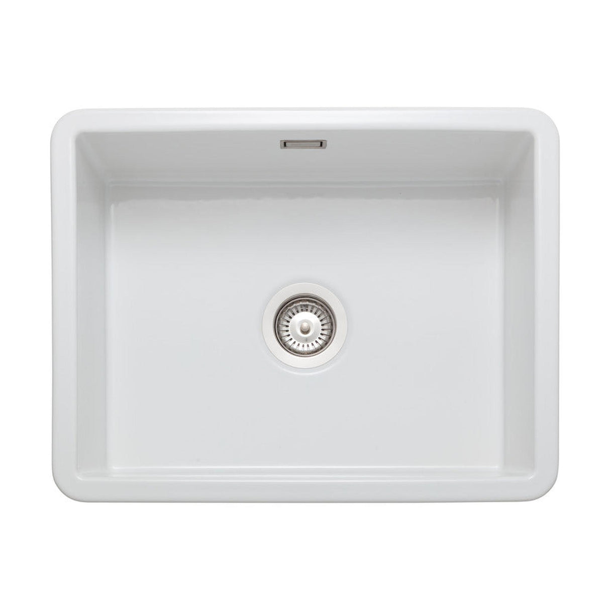 Rangemaster Rustique  Inset Mount Single Bowl Kitchen Sink For 600mm Cabinet in Ceramic White 56557780