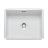 Rangemaster Rustique  Inset Mount Single Bowl Kitchen Sink For 600mm Cabinet in Ceramic White 56557780