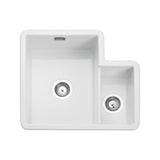 Rangemaster Rustique Surface Mount One and Three-Tenths Bowl With Kitchen Sink For 600mm Cabinet in Ceramic White 56563721