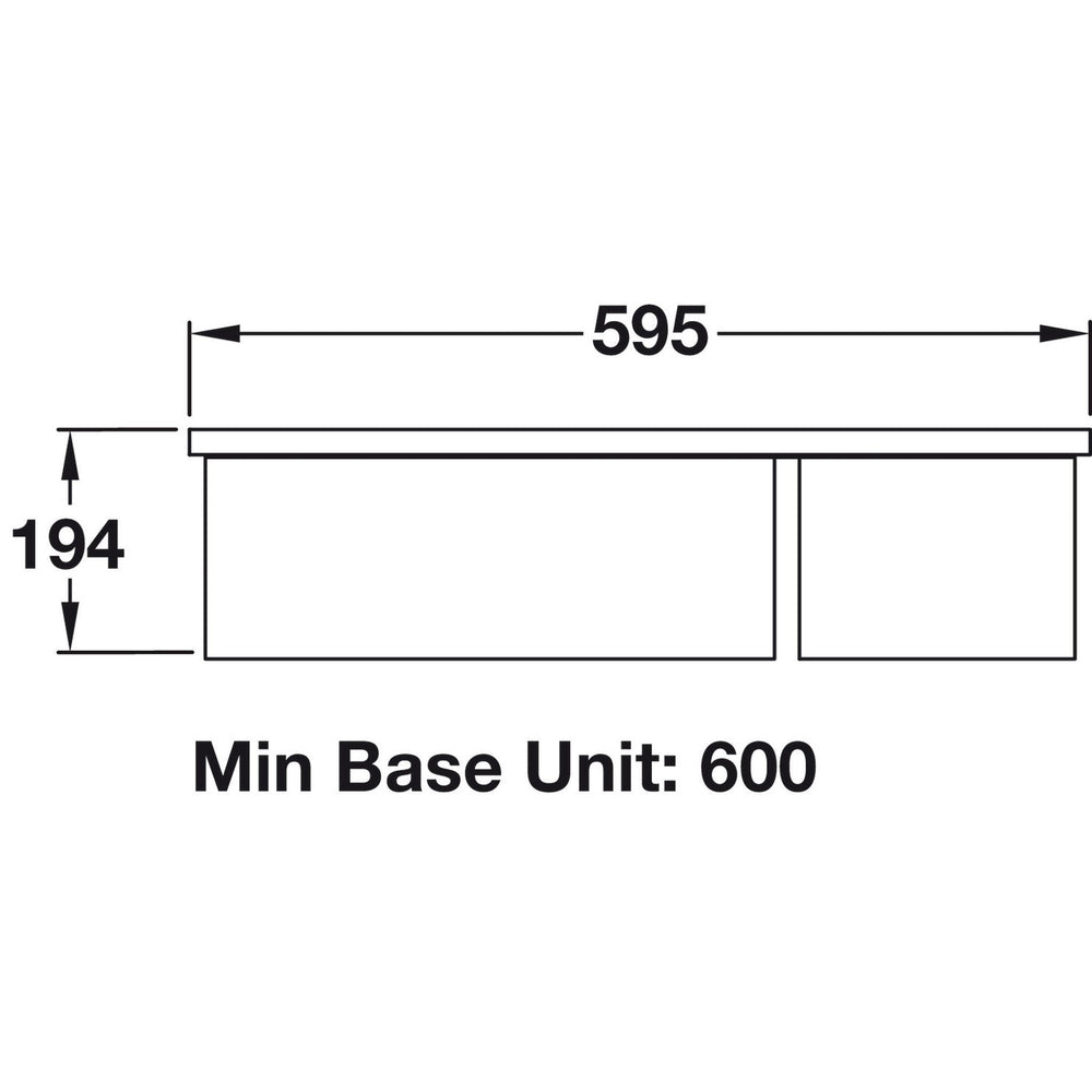 Rangemaster Rustique Surface Mount One and Three-Tenths Bowl With Kitchen Sink For 600mm Cabinet in Ceramic White 56563721 Dimension
