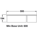 Rangemaster Rustique Surface Mount One and Three-Tenths Bowl With Kitchen Sink For 600mm Cabinet in Ceramic White 56563721 Dimension