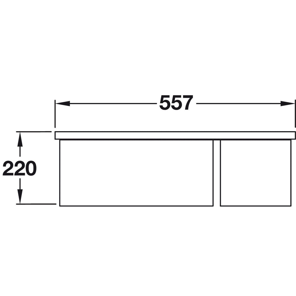 Rangemaster Rustique  Undermount Inset Mount One And Half Bowl Sink For 600mm Cabinet in Ceramic White 56561785 Dimension