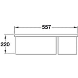 Rangemaster Rustique  Undermount Inset Mount One And Half Bowl Sink For 600mm Cabinet in Ceramic White 56561785 Dimension