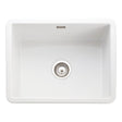 Rangemaster Rustique Undermount Inset Mount White Single Bowl Kitchen Sink For 600mm Cabinet in Ceramic 57903721