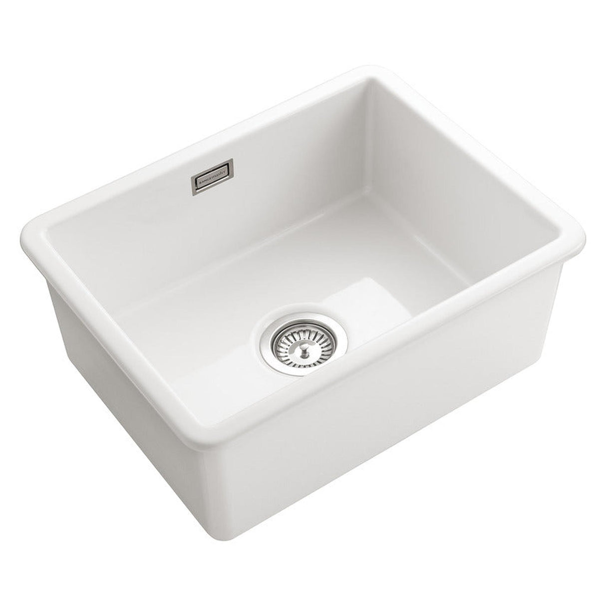 Rangemaster Rustique Undermount Inset Mount White Single Bowl Kitchen Sink For 600mm Cabinet in Ceramic 57903721