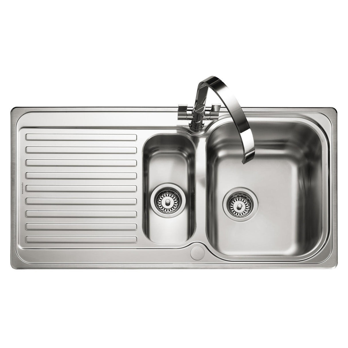 Rangemaster Sedona Inset Mount One and Half Bowl Kitchen Sink For 600mm Cabinet in Stainless Steel Soft Brushed 56560761