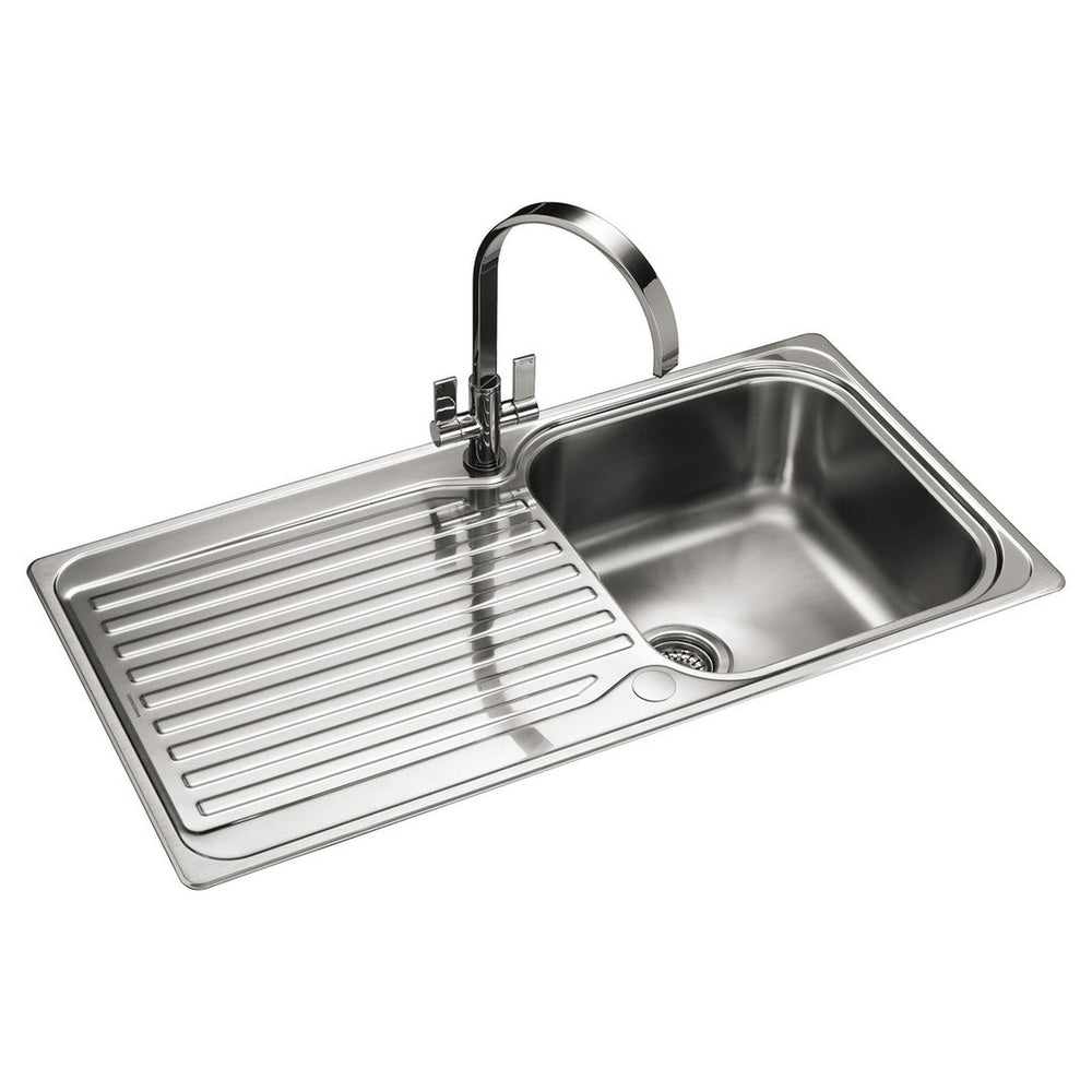 Rangemaster Sedona Inset Mount Single Bowl Kitchen Sink For 600mm Cabinet in Stainless Steel 56560751 