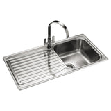 Rangemaster Sedona Inset Mount Single Bowl Kitchen Sink For 600mm Cabinet in Stainless Steel 56560751 