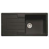 Rangemaster St. Austell Inset Mount Single Bowl Kitchen Sink For 600mm Cabinet in Granite Black Matt 57902371