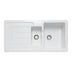 Rangemaster St. Austell White One and Half Bowl Kitchen Sink For 600mm Cabinet in Granite 56557750