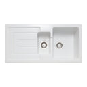 Rangemaster St. Austell White One and Half Bowl Kitchen Sink For 600mm Cabinet in Granite 56557750