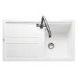 Rangemaster Topaz Compact Inset Mount Arctic White Single Bowl Kitchen Sink For 450mm Cabinet in Granite 57902741