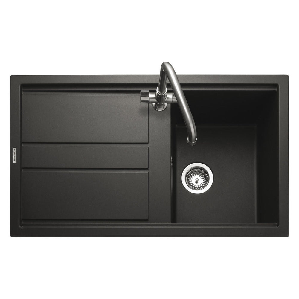 Rangemaster Topaz Compact Inset Mount Charcoal Single Bowl Kitchen Sink For 450mm Cabinet in Granite 57902041